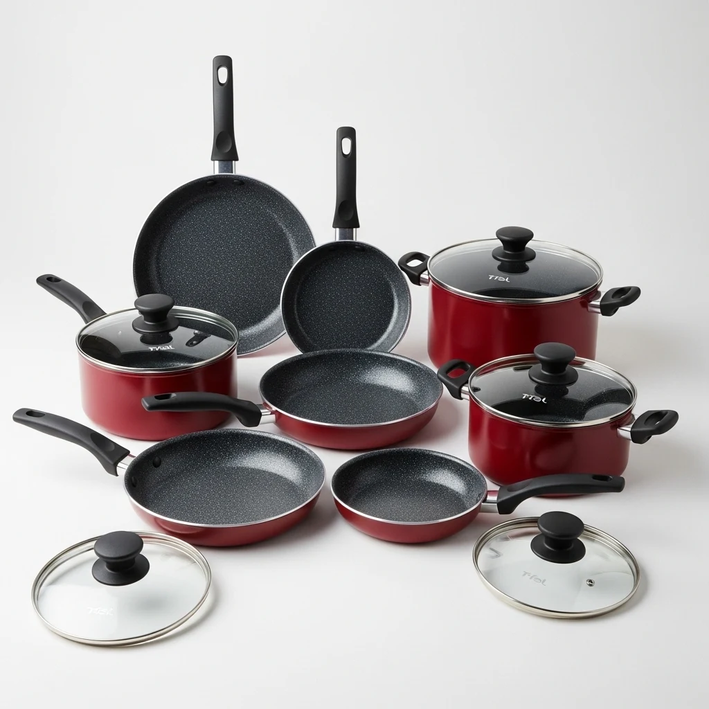 T-fal E93808 nonstick cookware set image 2